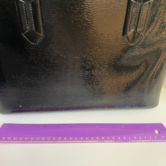 Ralph Lauren Tate Dome Black Leather Satchel - Picture 3 of 8